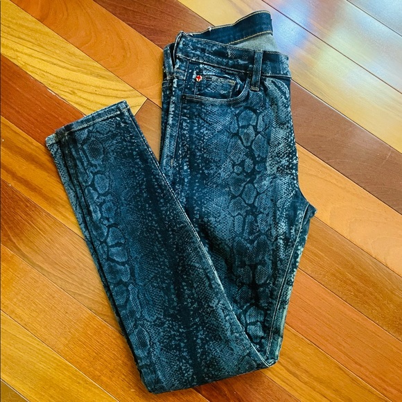 NWOT HUDSON Nico snake print midrise jeans - Picture 1 of 7